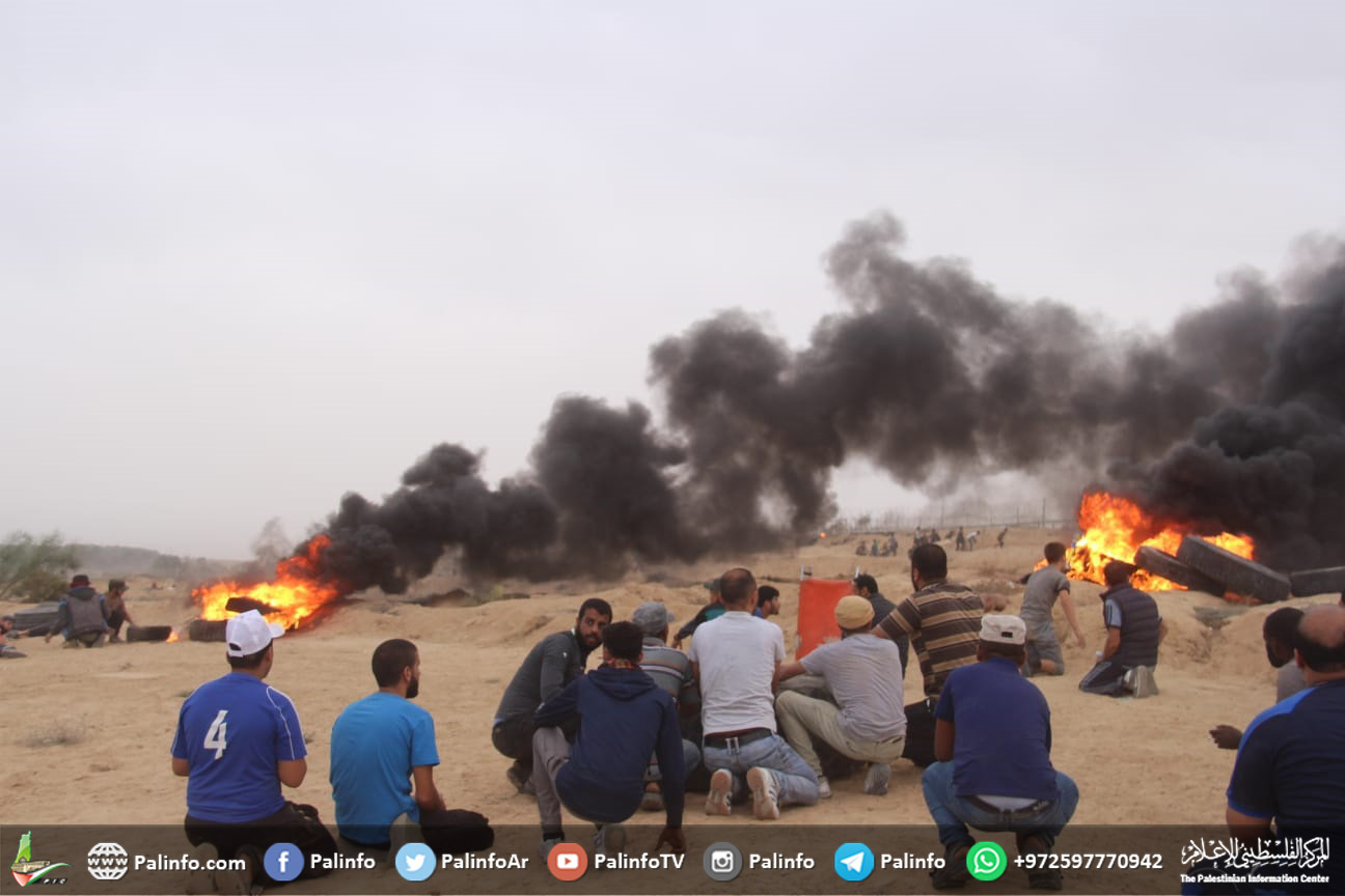 المواجبهات قبالة بوابة النمر شرق دير البلح