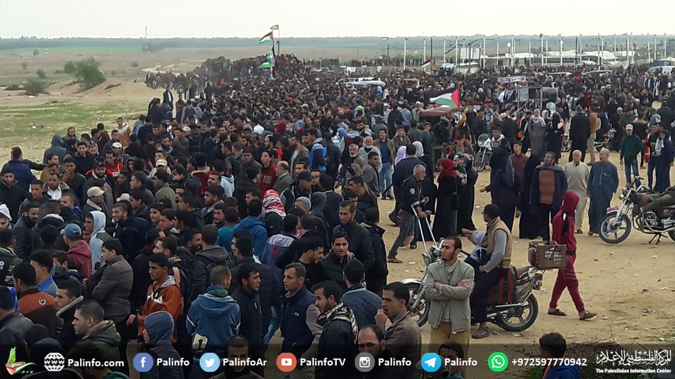 75 إصابة بقمع الاحتلال المتظاهرين شرق القطاع