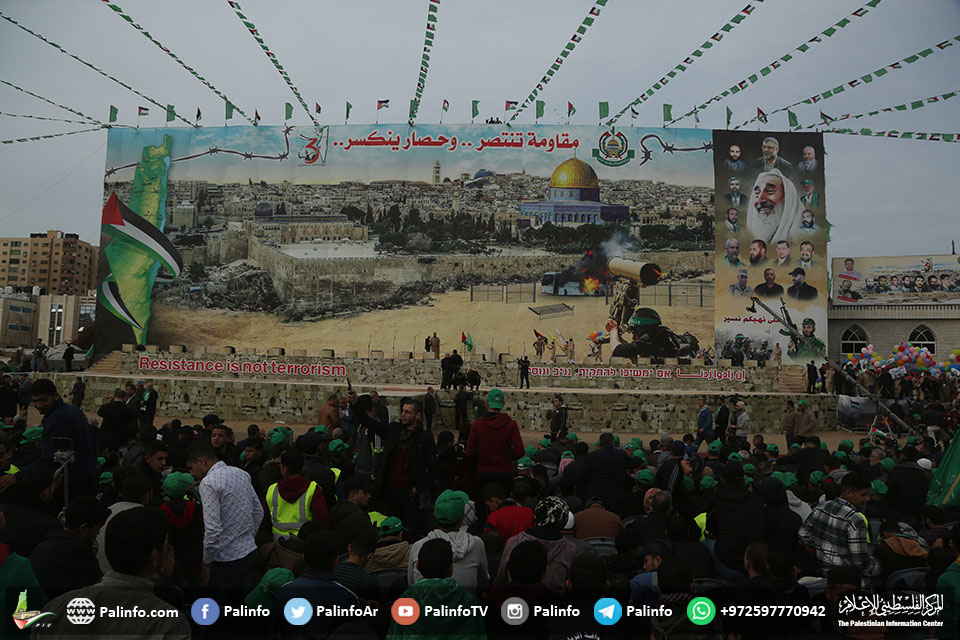 حماس بلبنان تقيم احتفالية في ذكرى الانطلاقة الـ31 بحضور الفصائل