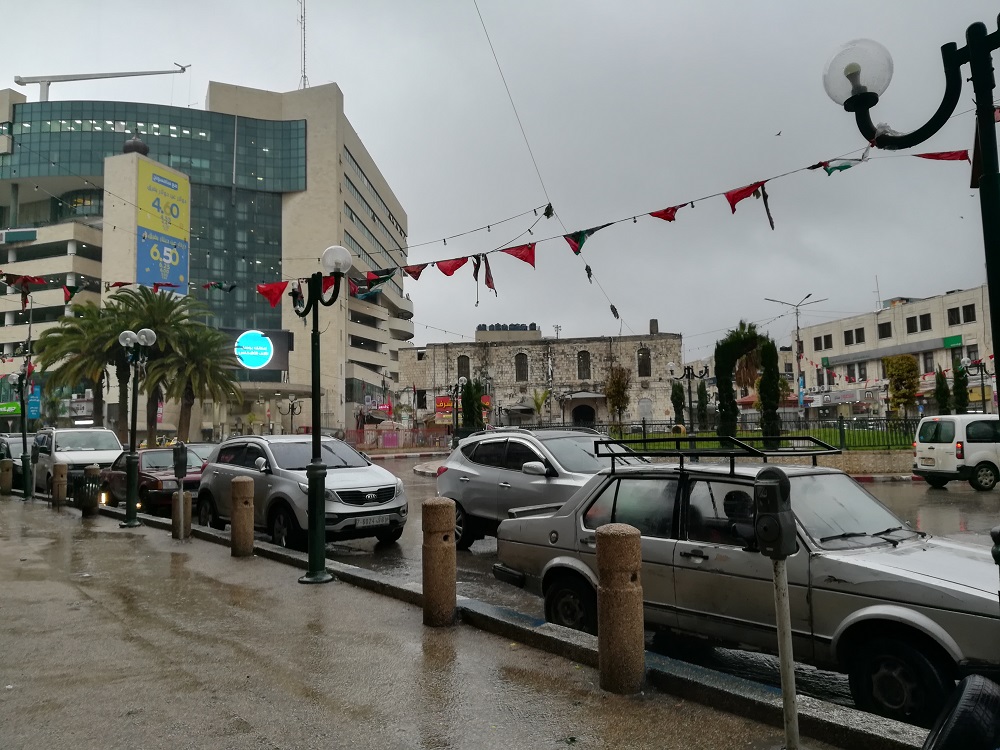 أجواء مدينة نابلس في ظل هطول الأمطار
