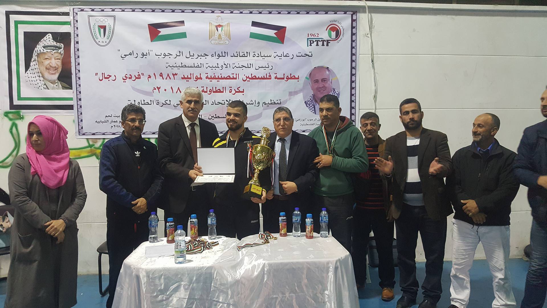 دوفش يتوج بلقب فردي الرجال في بطولة فلسطين لكرة الطاولة