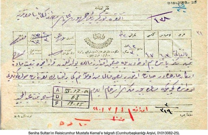 الرسالة الأخيرة من شقيقة السلطان عبد الحميد إلى أتاتورك