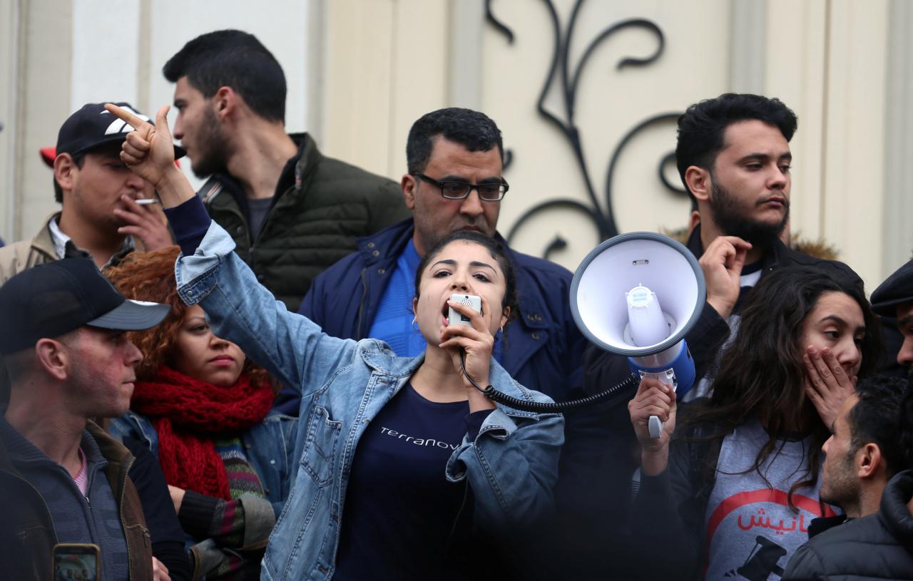 صحفيّو تونس يعتصمون تضامنًا مع الصحفيين الفلسطينيين