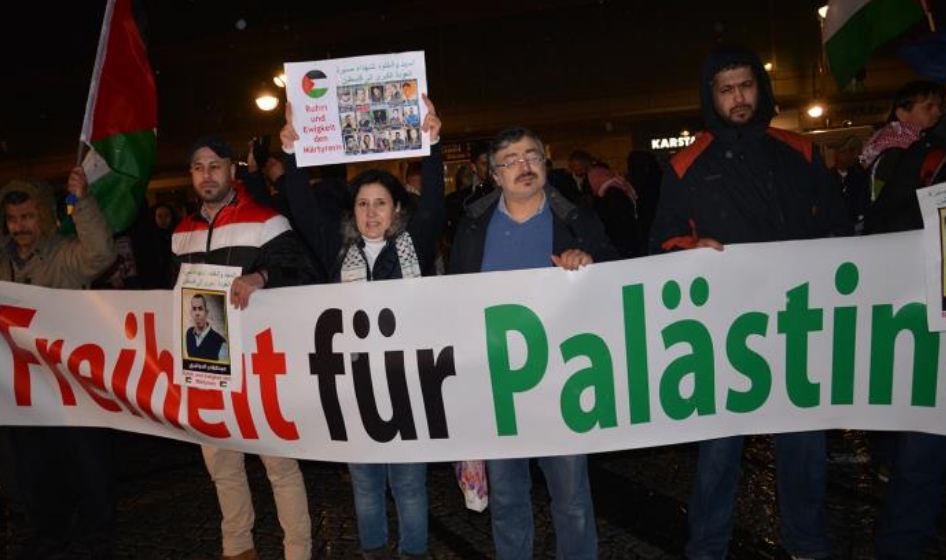 احتجاج بألمانيا ضد القمع الإسرائيلي لمسيرة العودة