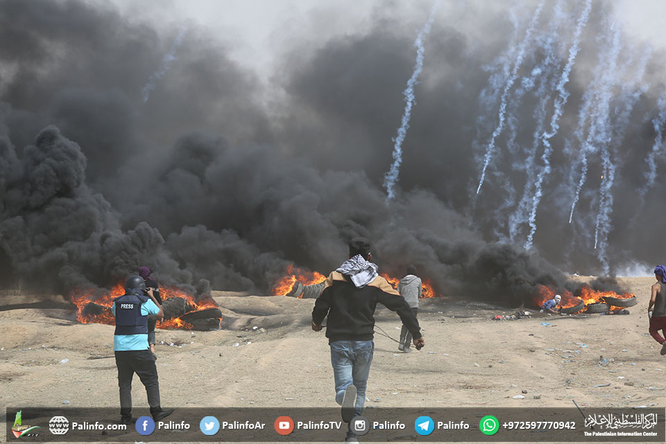 العودة يطلق حملة دولية حول انتهاكات إسرائيل بحق متظاهري غزة