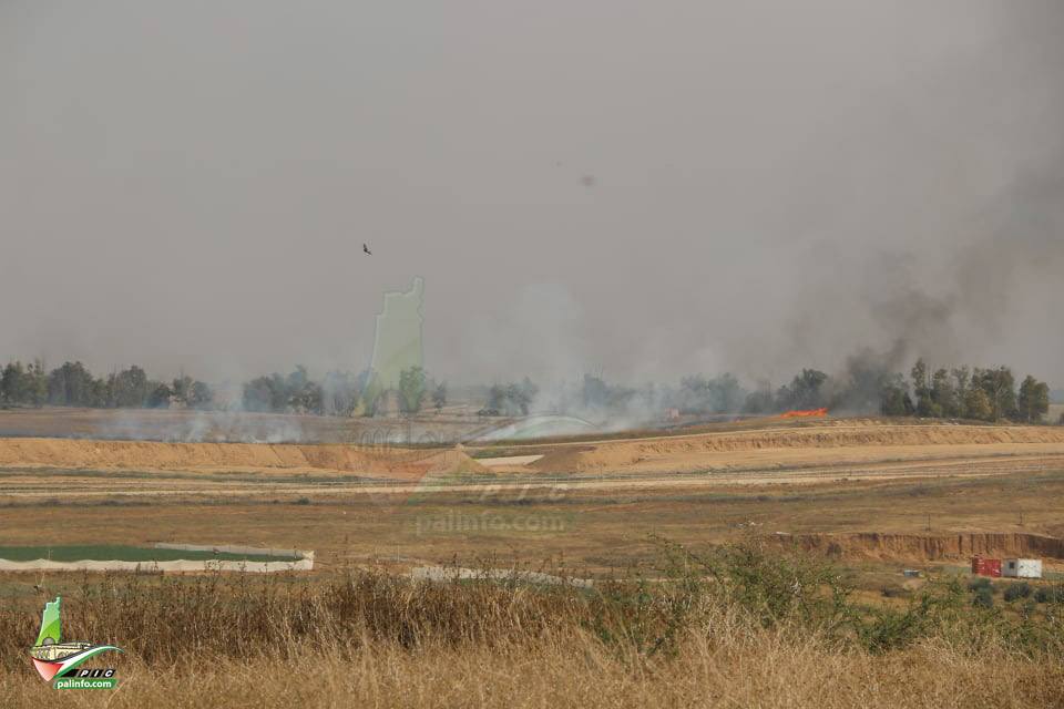 15 حريقًا بـغلاف غزة