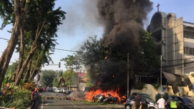 إندونيسيا.. 14 جريحا في تفجير انتحاري