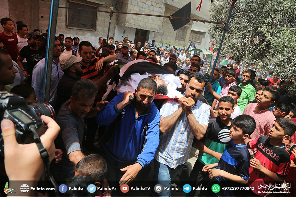 جنازة الشهيد حسين أبو عويضة في غزة