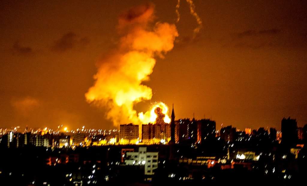 غارة إسرائيلية شرق مدينة غزة