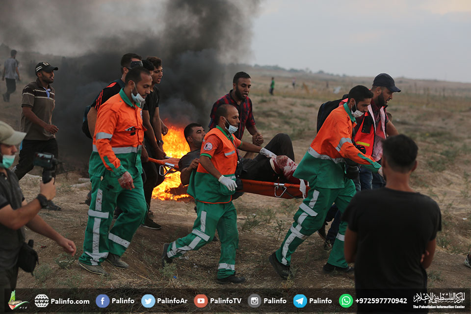 189 إصابة في قمع الاحتلال جمعة الوفاء للطواقم الطبية والإعلامية