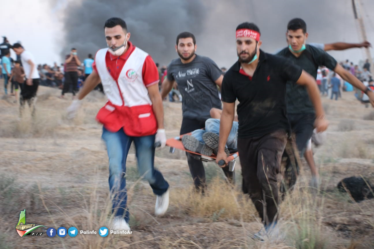 إصابة متظاهر برصاص الاحتلال شرق غزة