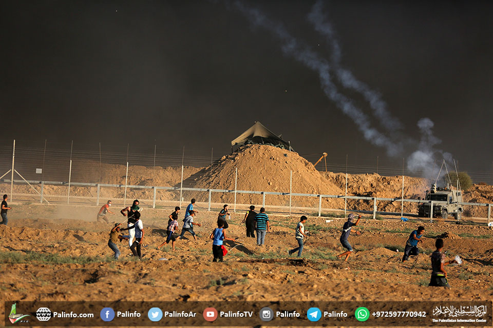 المظاهرات في جمعة كسر الحصار شرق قطاع غزة
