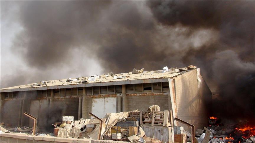 الأمم المتحدة: حريق مطاحن الحدیدة ضربة لملایین الجیاع باليمن