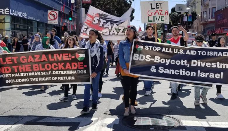 وقفة تضامنية مع غزة في سان فرانسيسكو