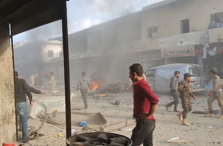 مقتل 10 مدنيين بتفجير استهدف سوقا في تل أبيض السورية