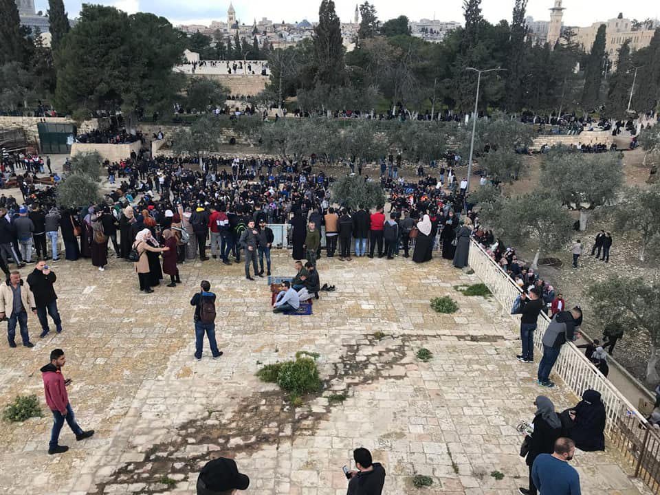 الفلسطينيون ينفرون للأقصى ويبدؤون اعتصامًا مفتوحًا