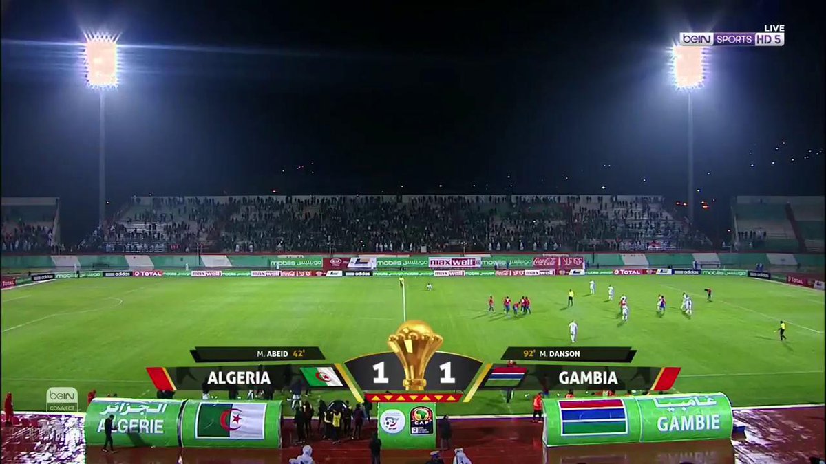 تعادل الجزائر مع غامبيا