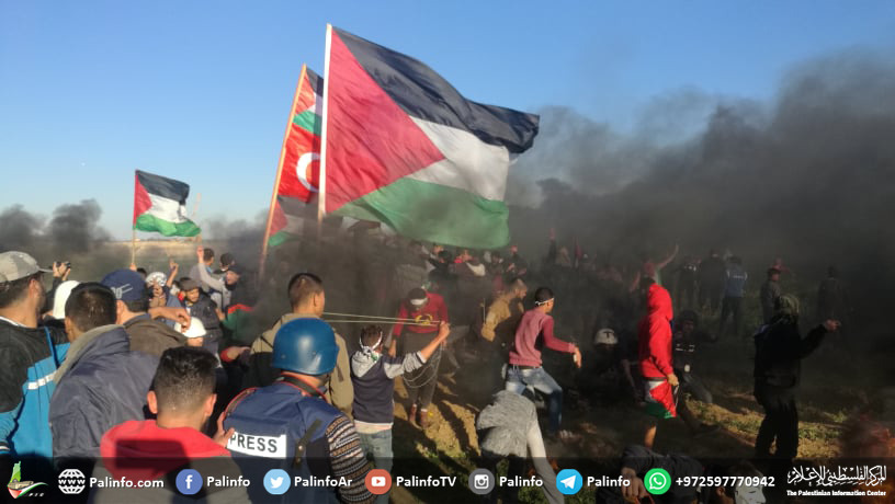 شهيدان و62 إصابة بقمع الاحتلال للتظاهرات السلمية شرق القطاع