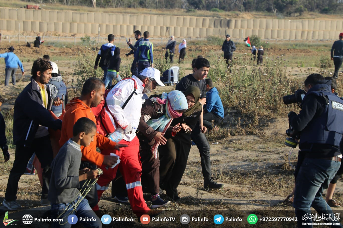 إصابة العشرات في قمع الاحتلال مسيرات العودة شرق غزة