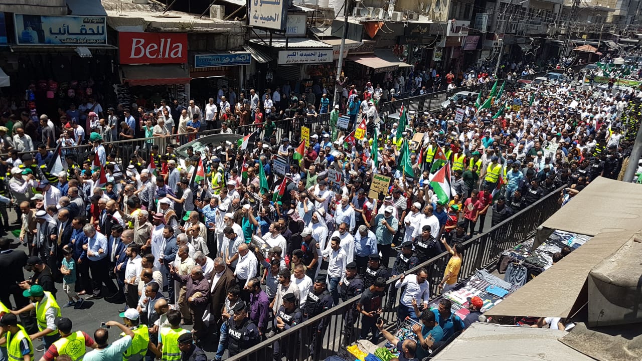 مسيرة حاشدة في عمان رفضًا لصفقة القرن وورشة المنامة