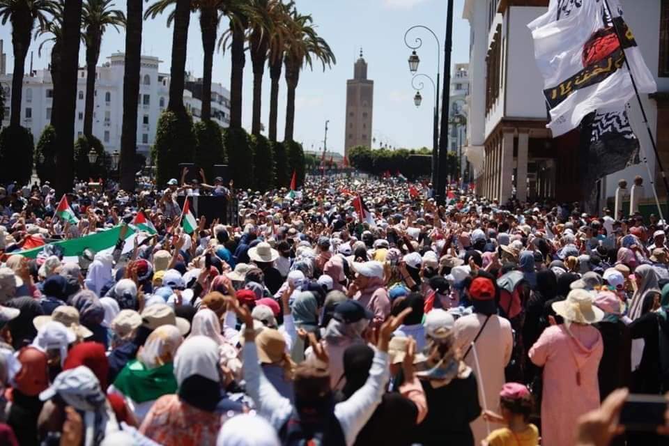 مسيرة المغرب رفضًا لصفقة القرن