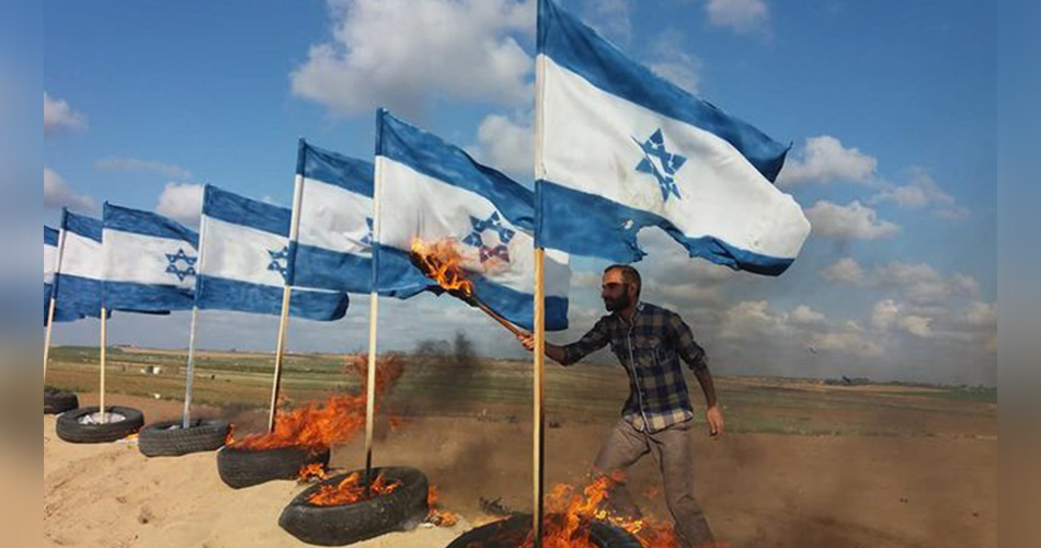 جماهير غزة تستعد لجمعة حرق العلم الصهيوني