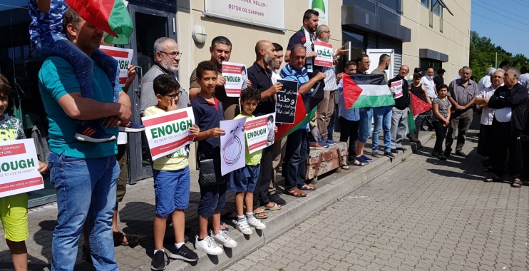 وقفة تضامنية في الدنمارك مع اللاجئين الفلسطينيين بلبنان