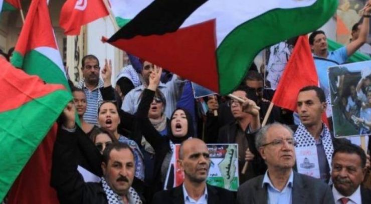 وقفات في تونس تنديدًا بجرائم الاحتلال بغزة والقدس