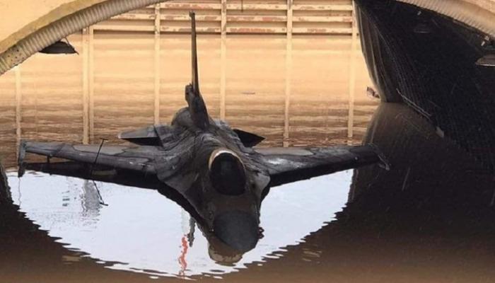 الاحتلال يعترف بغرق 8 مقاتلات إف-16 جراء الأمطار