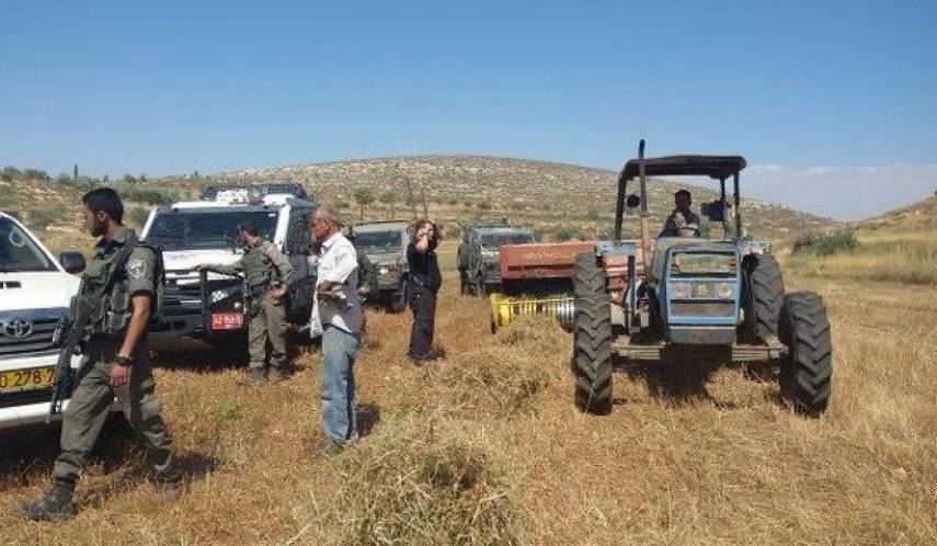 الاحتلال يستولي على جرار زراعي شمال أريحا