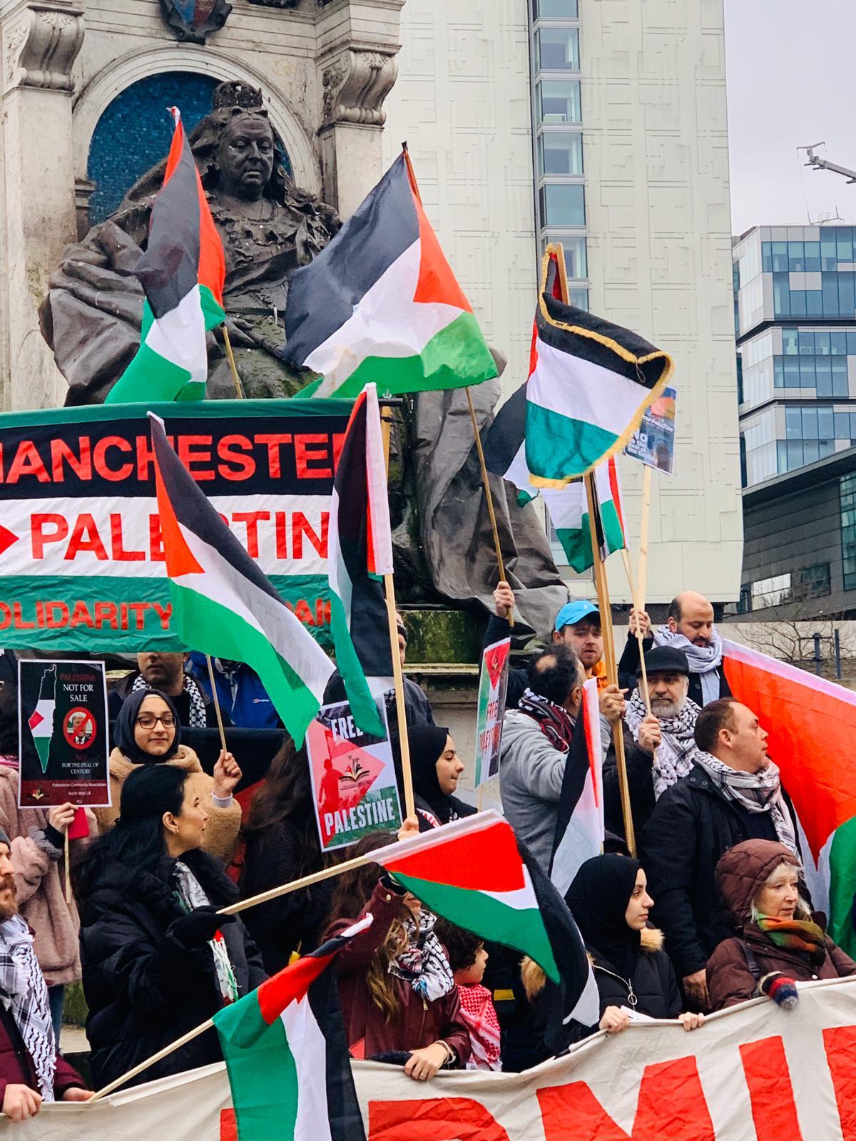 تظاهرات فلسطينية في مدن بريطانية ضد صفقة ترمب