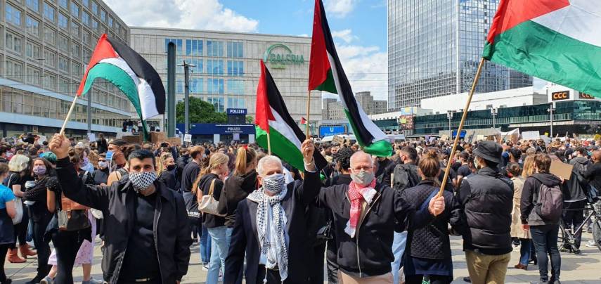تظاهرة للجالية الفلسطينية في برلين رفضًا للضم
