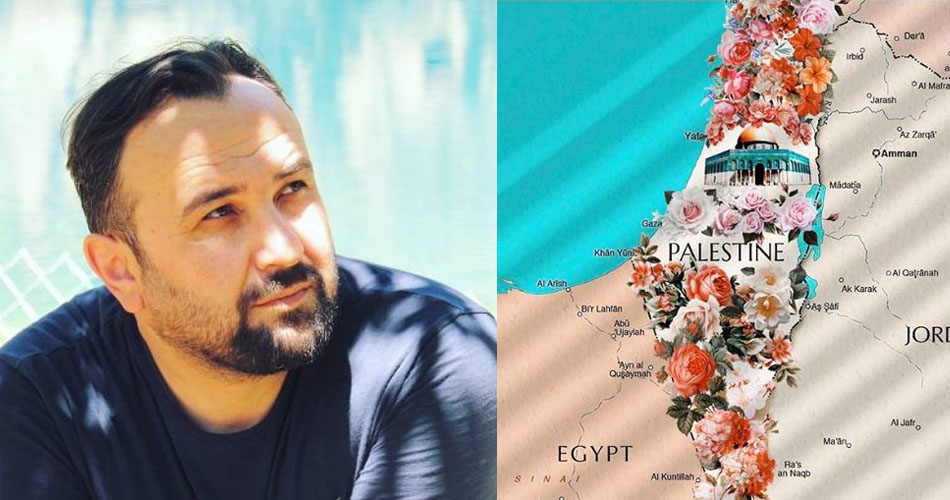 الفنان التركي باتور: خارطة فلسطين المزينة بالورد أصبحت صوتًا للملايين