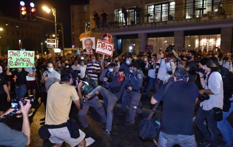 اعتقال 55 إسرائيليا خلال تظاهرة ضد حكومة نتنياهو