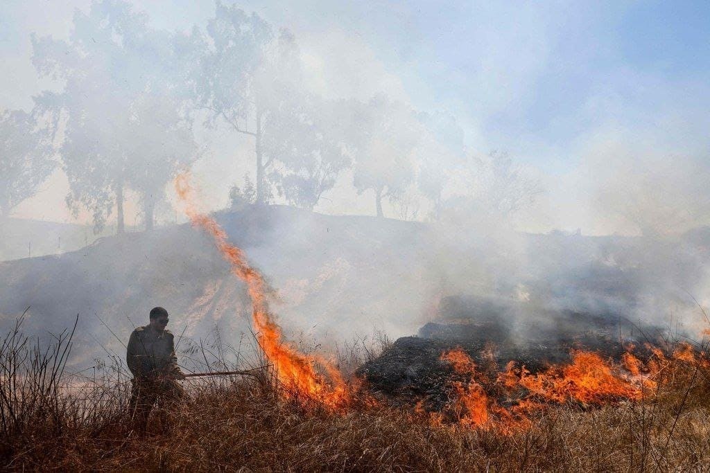 حرائق جديدة بمستوطنات غلاف غزة