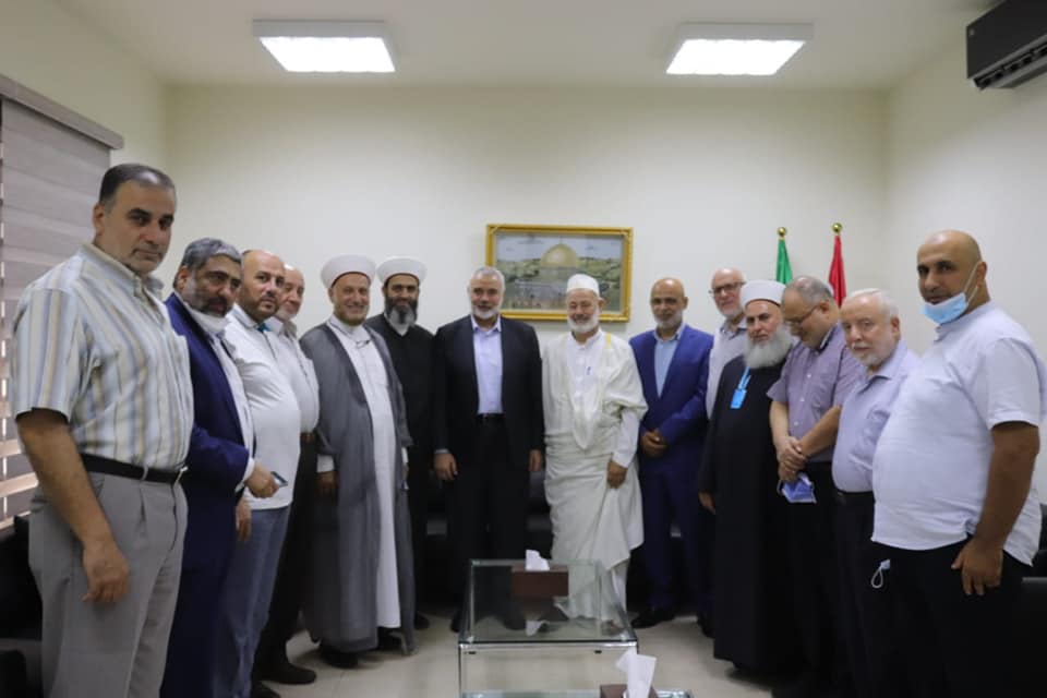 قيادة الجماعة الإسلامية تستقبل وفد حماس برئاسة هنية