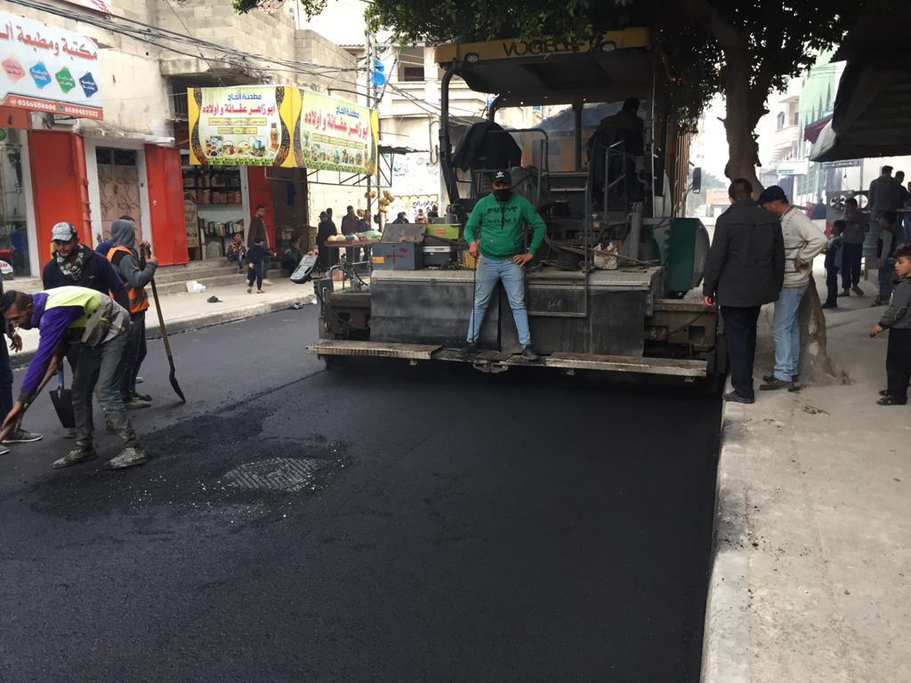 بلدية غزة تنتهي من إنجاز 90 % من مشروع شارع السدرة والصحابة