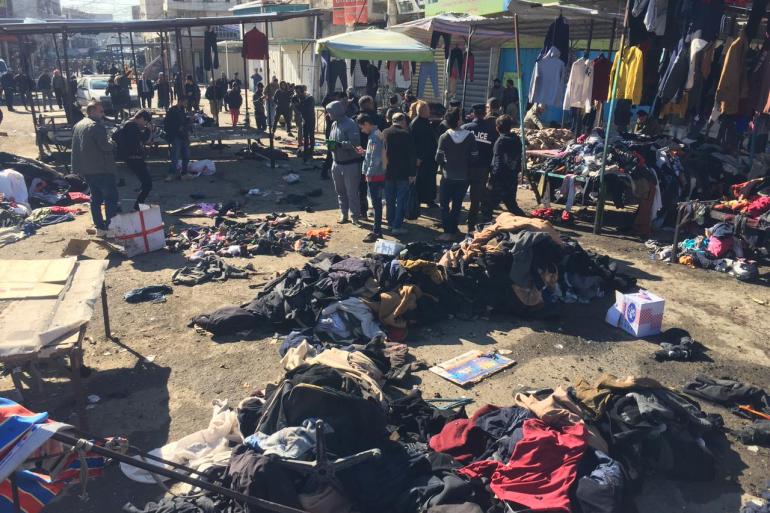 28  قتيلا وعشرات الجرحى بتفجير مزدوج وسط بغداد