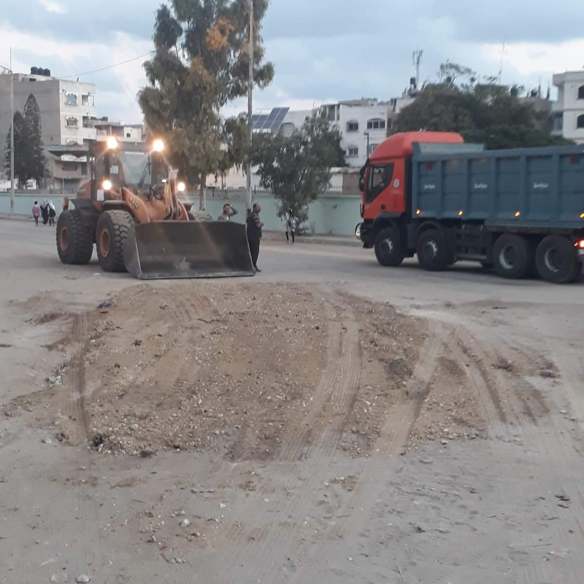 بلدية غزة: هبوط كبير في منطقة متضررة بحي الشجاعية