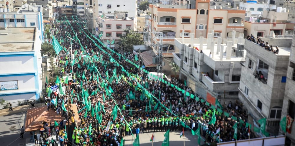 مسيرات حاشدة في قطاع غزة إحياءً لذكرى انطلاقة حماس