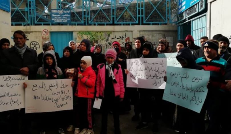 اعتصام شمال لبنان رفضًا لقرار أونروا إلغاء بدل الإيواء
