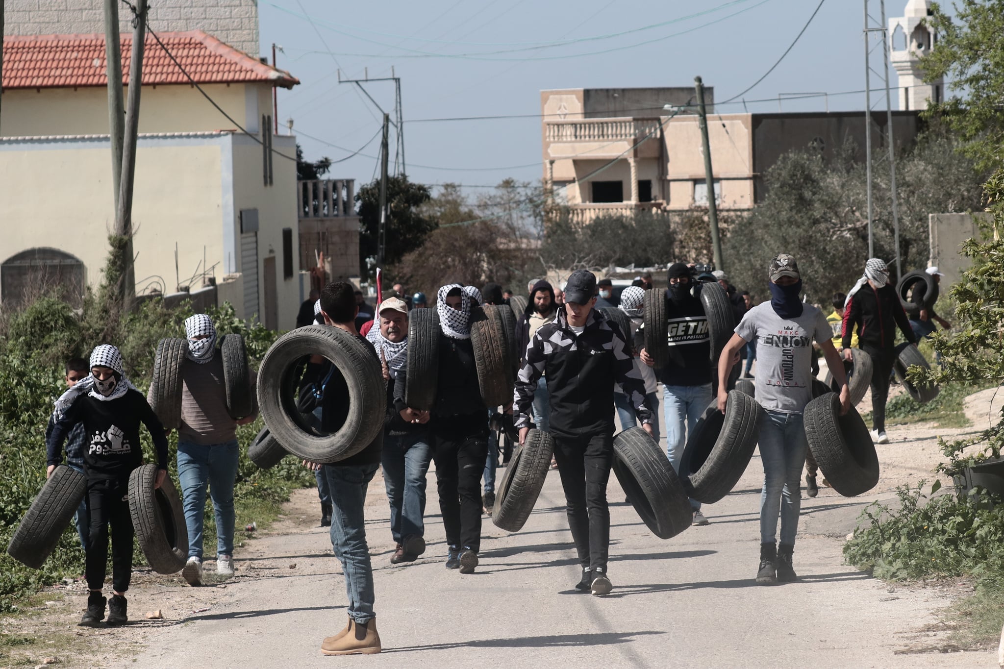 مواجهات مع قوات الاحتلال في بيت دجن شرق نابلس
