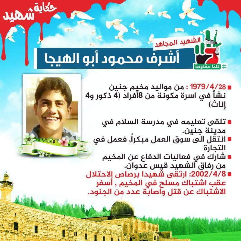 الذكرى السنوية الـ 19 لاستشهاد المجاهد القسامي أشرف أبو الهيجا