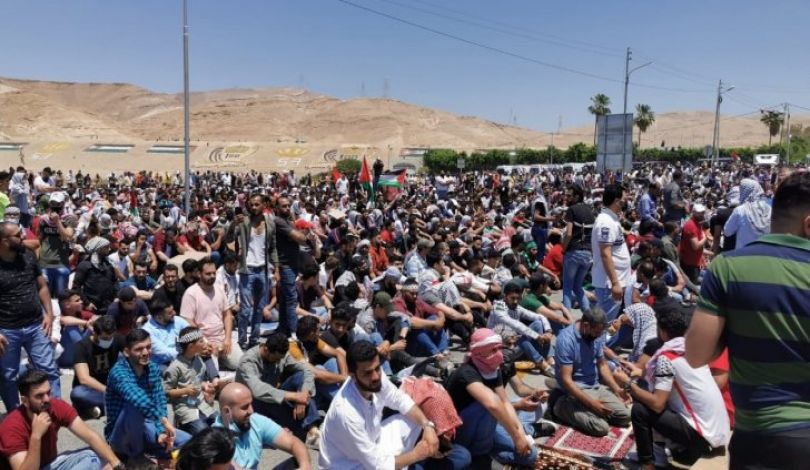 الأردن.. فعاليات حاشدة ومسيرة ضخمة بالقرب من الحدود مع فلسطين