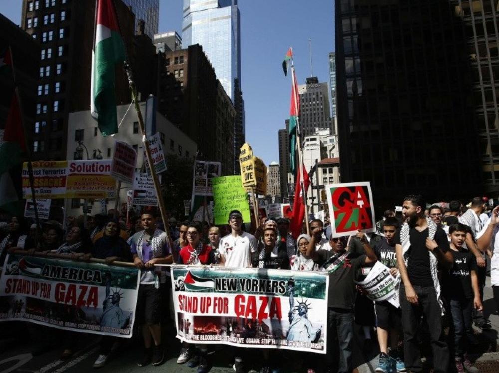 مسيرات حاشدة في مدن أميركية رفضًا للعدوان على غزة