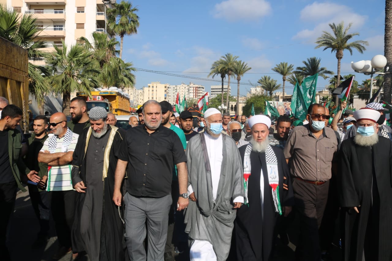 مسيرة لبنانية فلسطينية حاشدة في صيدا جنوب لبنان