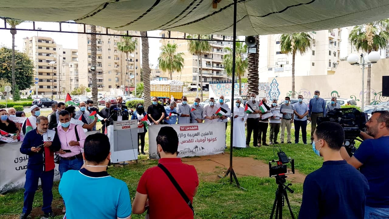 اعتصام إعلامي في صيدا تضامنا مع القدس والأقصى