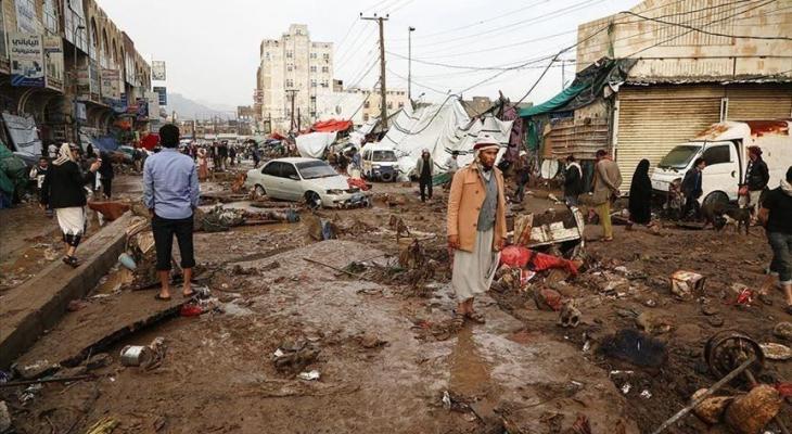 تضرر 13 ألف أسرة جراء الأمطار في اليمن