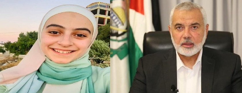 هنية يهاتف الطالبة الأردنية الحوراني مشيداً برفضها التطبيع
