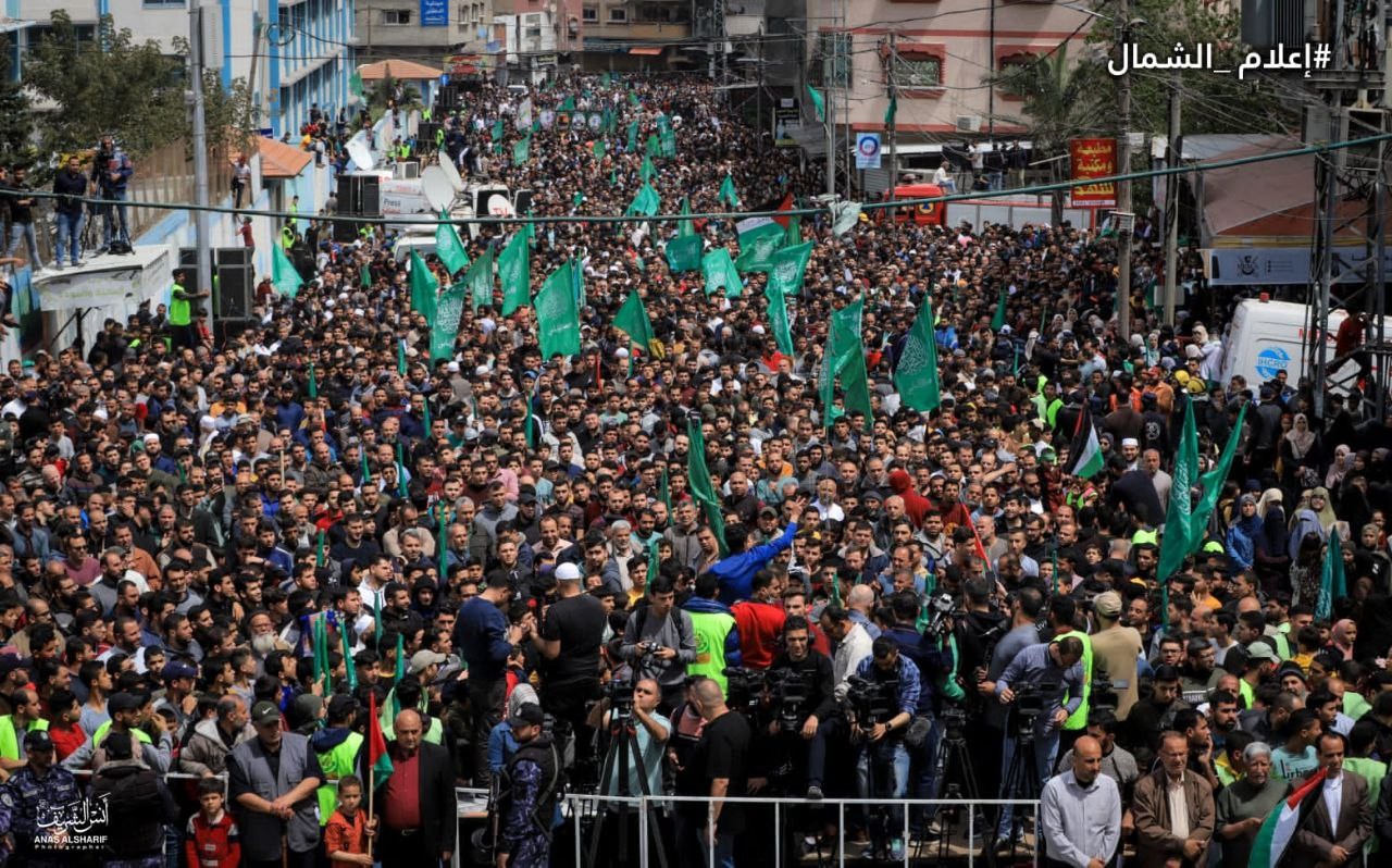 الآلاف يشاركون في مسيرة شمال القطاع نصرة للقدس والأقصى